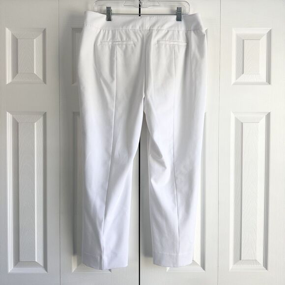 Talbots Pants Size 12 White Lined Crop - Picture 2 of 11